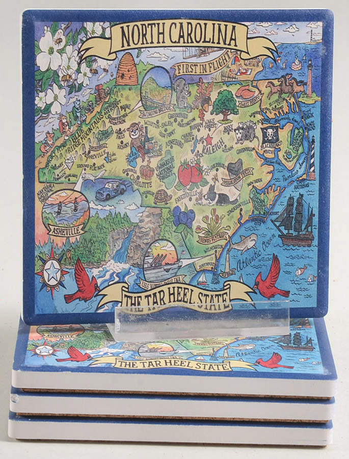 Adventure Destinations Coaster - Set of 4 Motif 17 by Certified International-1