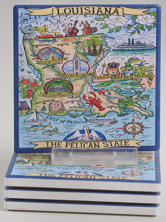 Adventure Destinations Coaster - Set of 4 Motif 12 by Certified International-1
