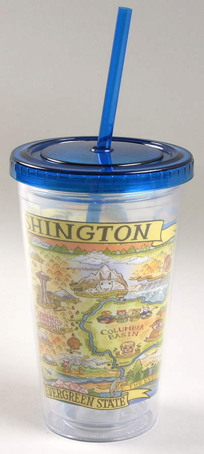 Adventure Destinations Acrylic Tall Tumbler with Lid & Straw by Certified International-1