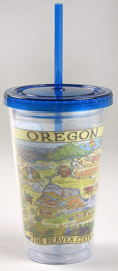 Adventure Destinations Acrylic Tall Tumbler with Lid & Straw by Certified International-1