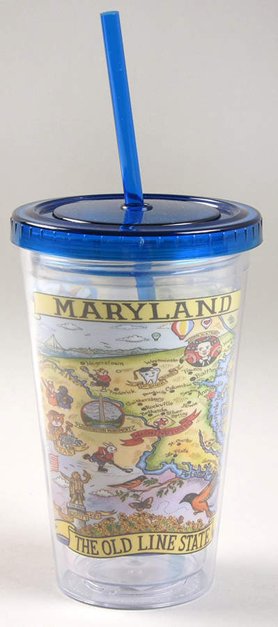 Adventure Destinations Acrylic Tall Tumbler with Lid & Straw by Certified International-1