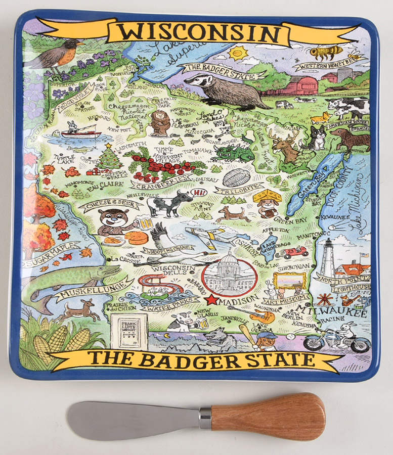 Adventure Destinations Cheese Tray & Spreader Set by Certified International-1