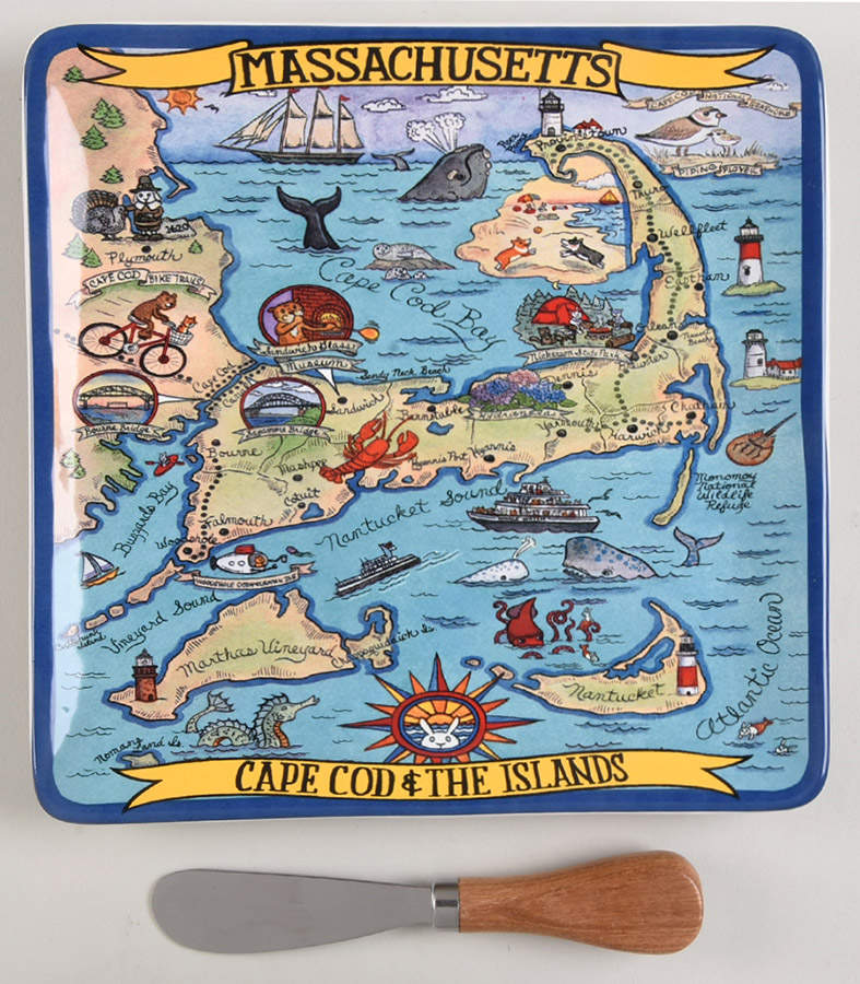 Adventure Destinations Cheese Tray & Spreader Set by Certified International-1