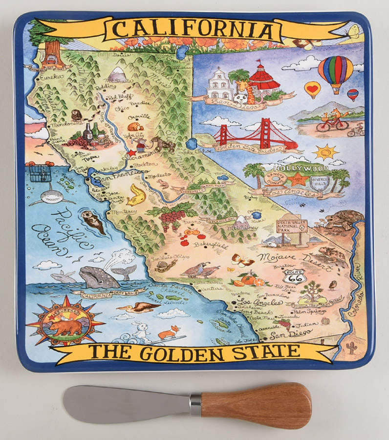 Adventure Destinations Cheese Tray & Spreader Set by Certified International-1
