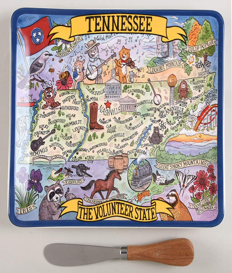 Adventure Destinations Cheese Tray & Spreader Set by Certified International-1