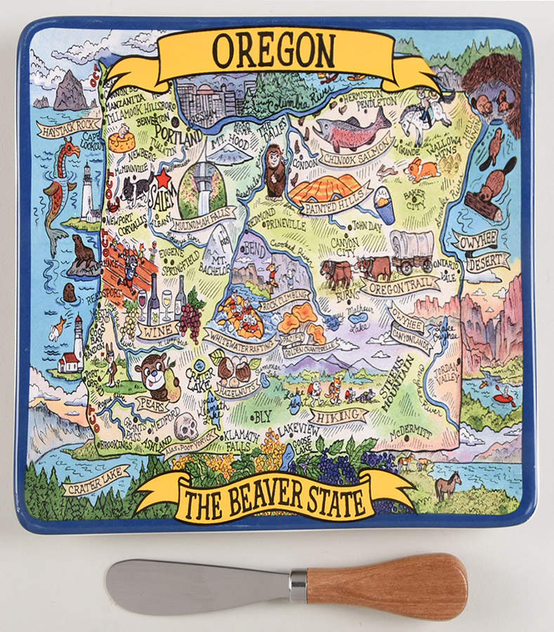Adventure Destinations Cheese Tray & Spreader Set by Certified International-1