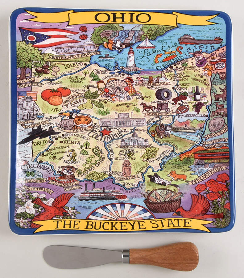 Adventure Destinations Cheese Tray & Spreader Set by Certified International-1