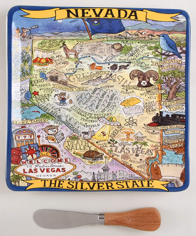 Adventure Destinations Cheese Tray & Spreader Set by Certified International-1