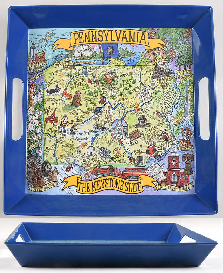 Adventure Destinations 14" Square Melamine Tray by Certified International-1