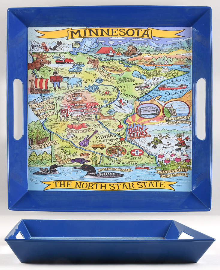 Adventure Destinations 14" Square Melamine Tray by Certified International-1