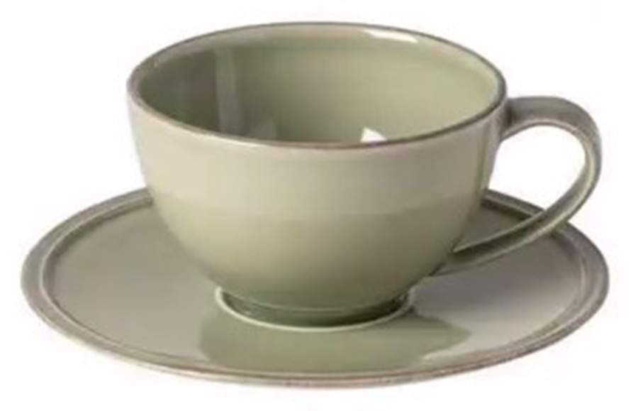Friso Sage Green Flat Cup & Saucer Set by Costa Nova China-1