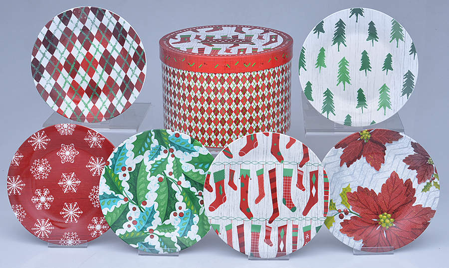 Giftware (6 Piece Set) Serving Plates (6 Holiday Motifs) by Certified International-1