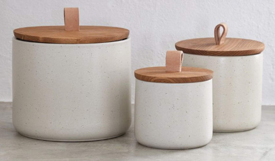 Pacifica Vanilla Large Canister & Lid by Casafina-1