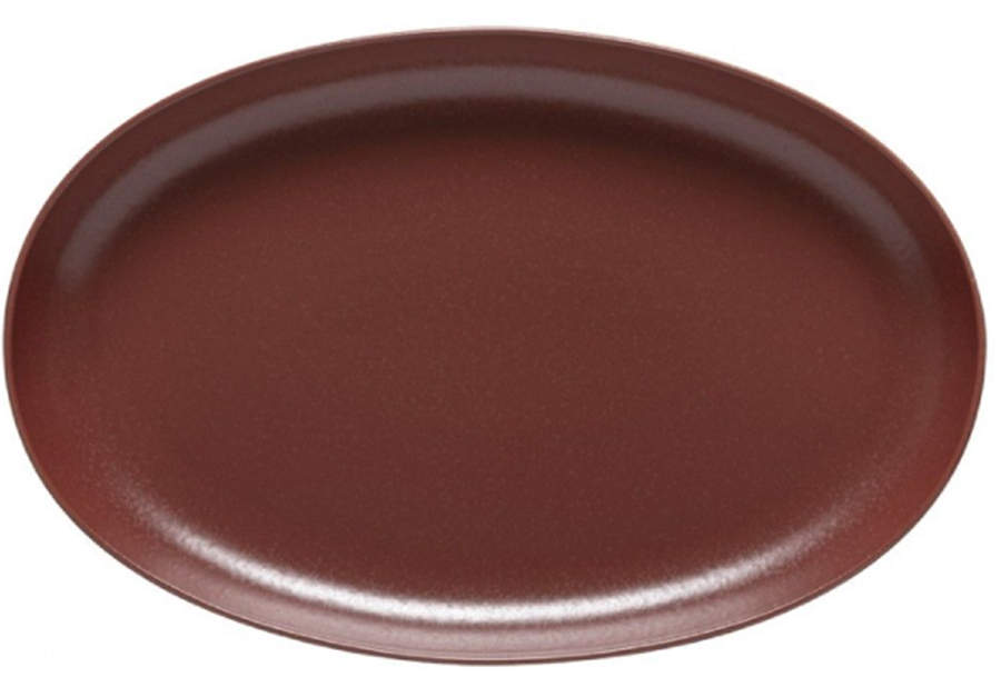 Pacifica Cayenne (Brown) 16" Oval Serving Platter by Casafina-1