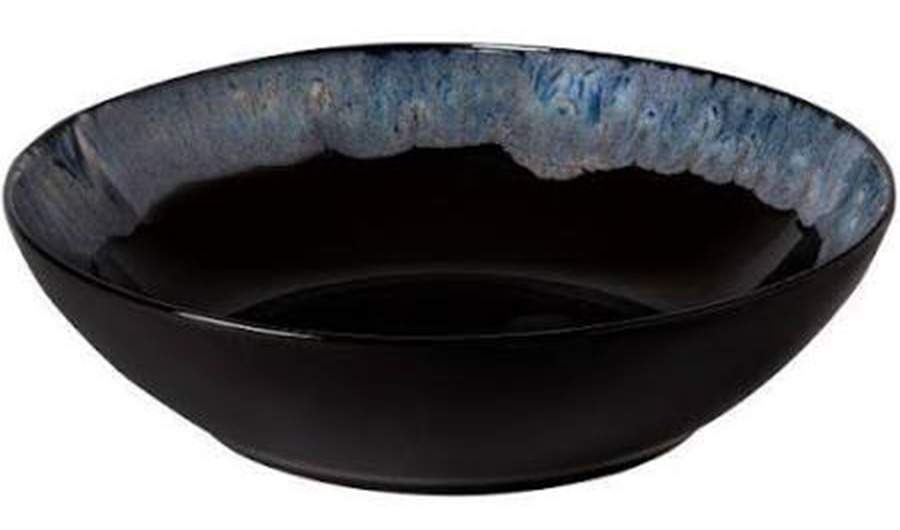 Taormina Midnight Black 8" Soup/Pasta Bowl by Casafina-1