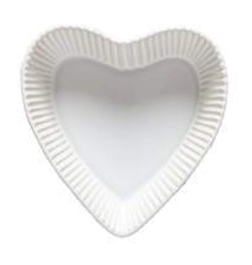Forma White 5" Heart Shaped Bowl by Casafina-1
