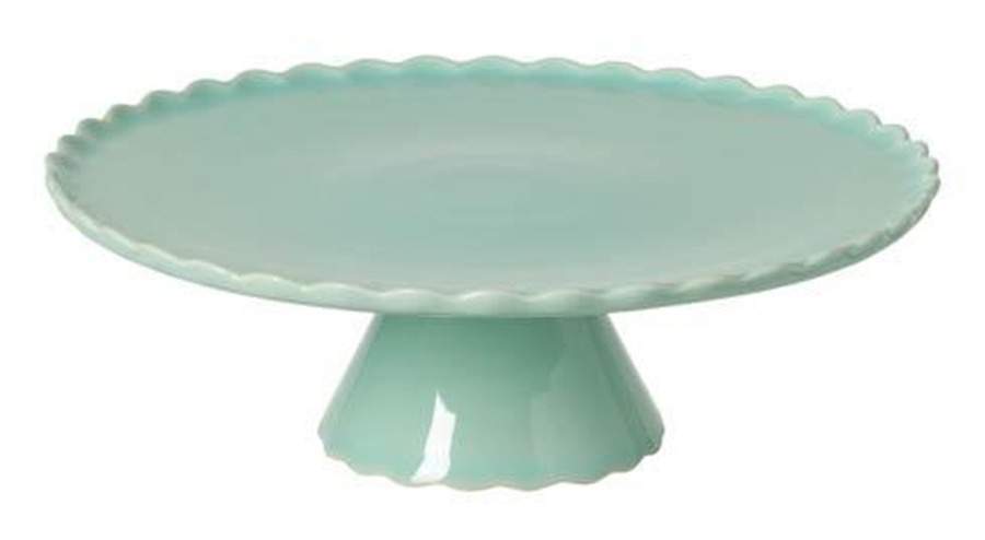 Forma Green 13" Diameter Pedestal Cake Stand by Casafina-1