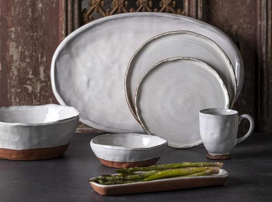 Argila Stone White Dinner Plate by Casafina-1