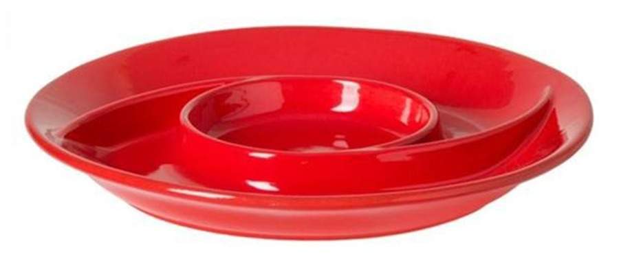 Cook and Host Red 1 Piece Figural Chip and Dip by Casafina-1