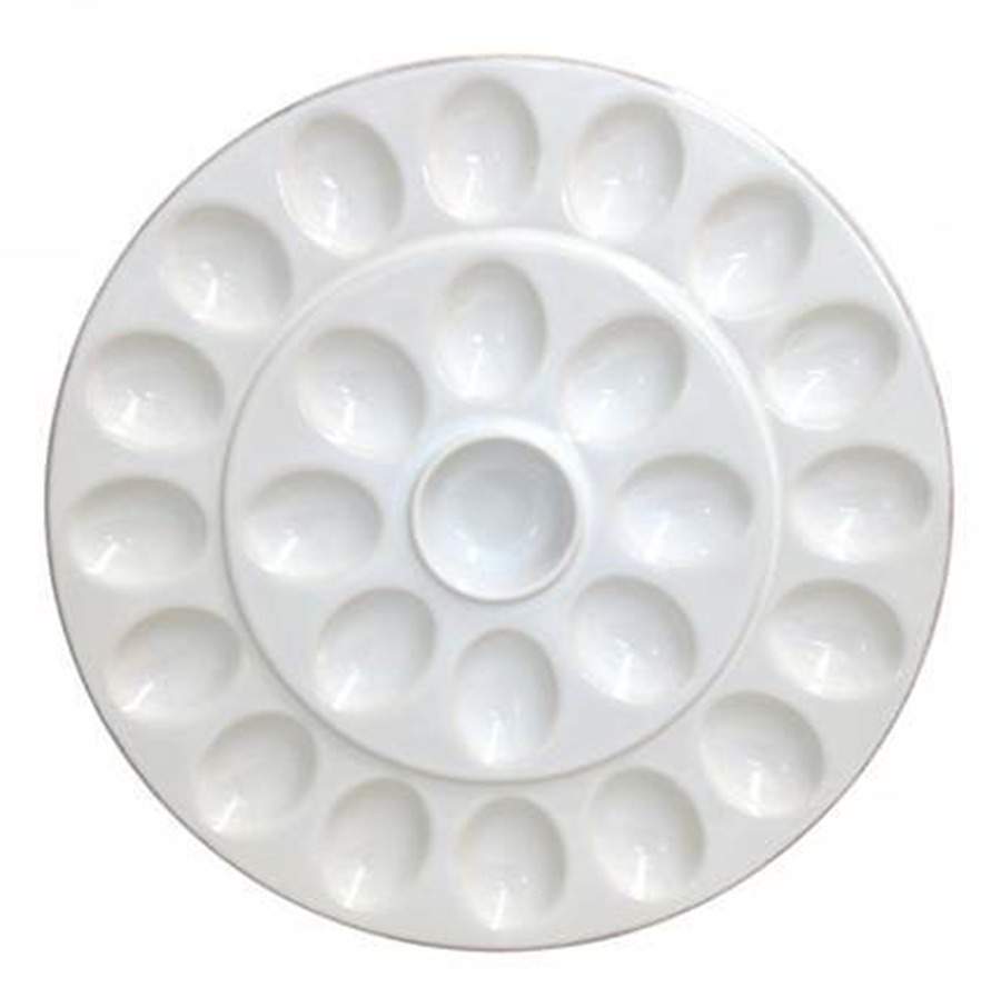 Cook and Host White Deviled Egg Platter by Casafina-1