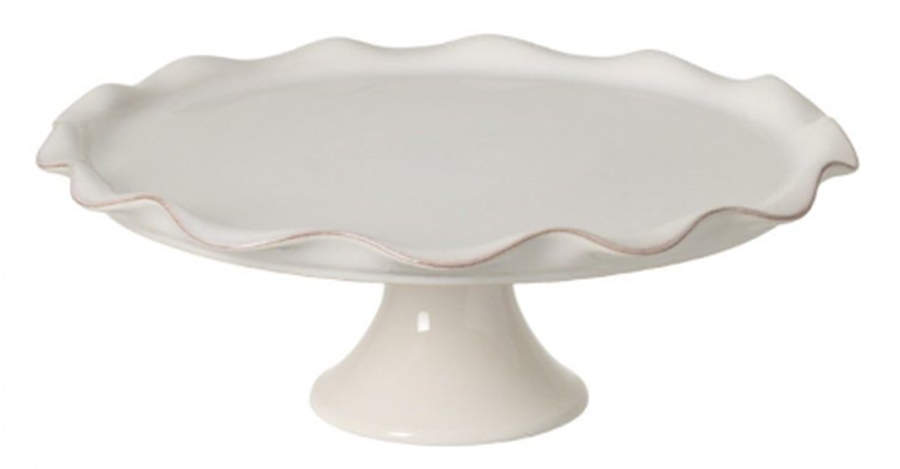 Cook and Host White 13" Diameter Pedestal Cake Stand by Casafina-1