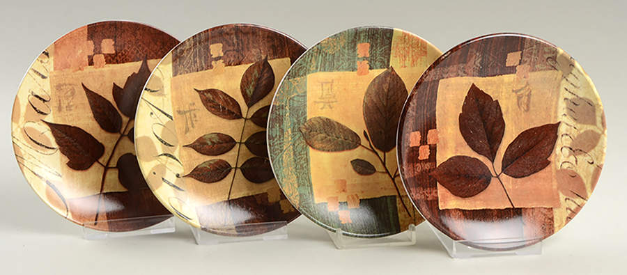 East and West Canape Plate - Set of 4 Motifs by Certified International-1