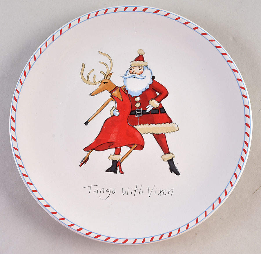 Christmas Dance Salad Plate by Certified International-1