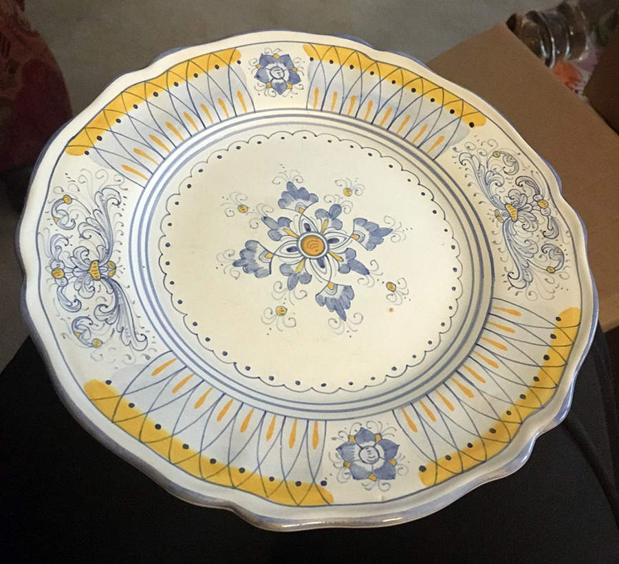 CMY2 Salad Plate by Cama (Deruta Italy)-1