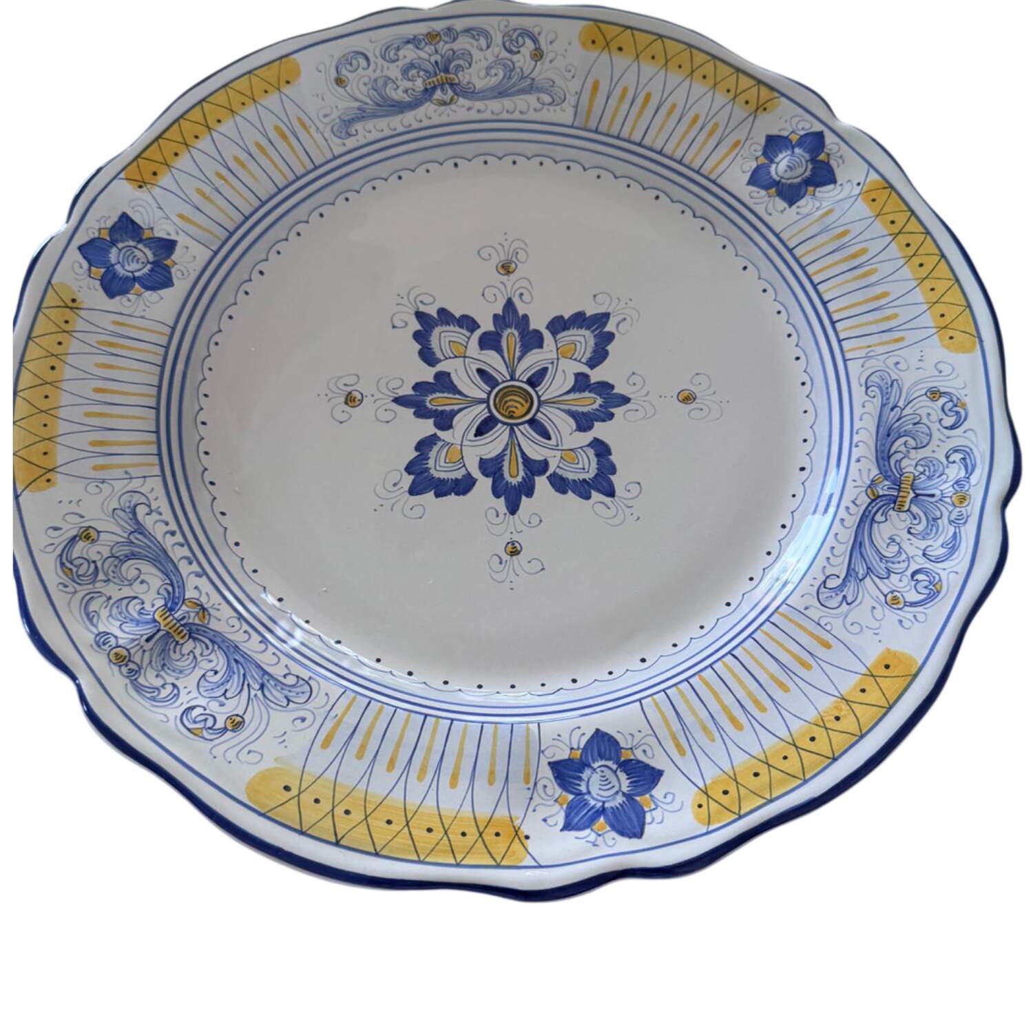 CMY2 12" Chop Plate (Round Platter) by Cama (Deruta Italy)-1