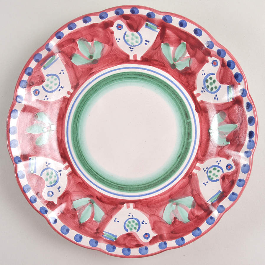 Campagna Chicken Red Dinner Plate by Ceramica Artistica (CAS Vietri)-1