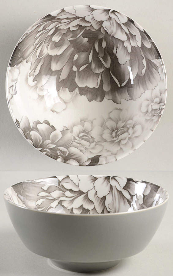 Grey Peony Soup/Cereal Bowl by BIA Cordon Bleu-1