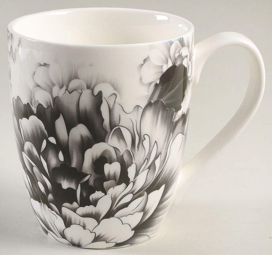 Grey Peony Mug by BIA Cordon Bleu-1