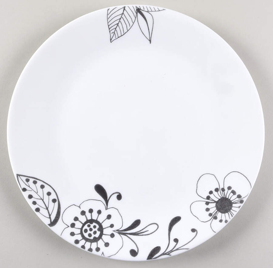 Floral Noir Dinner Plate by Corning Corelle-1
