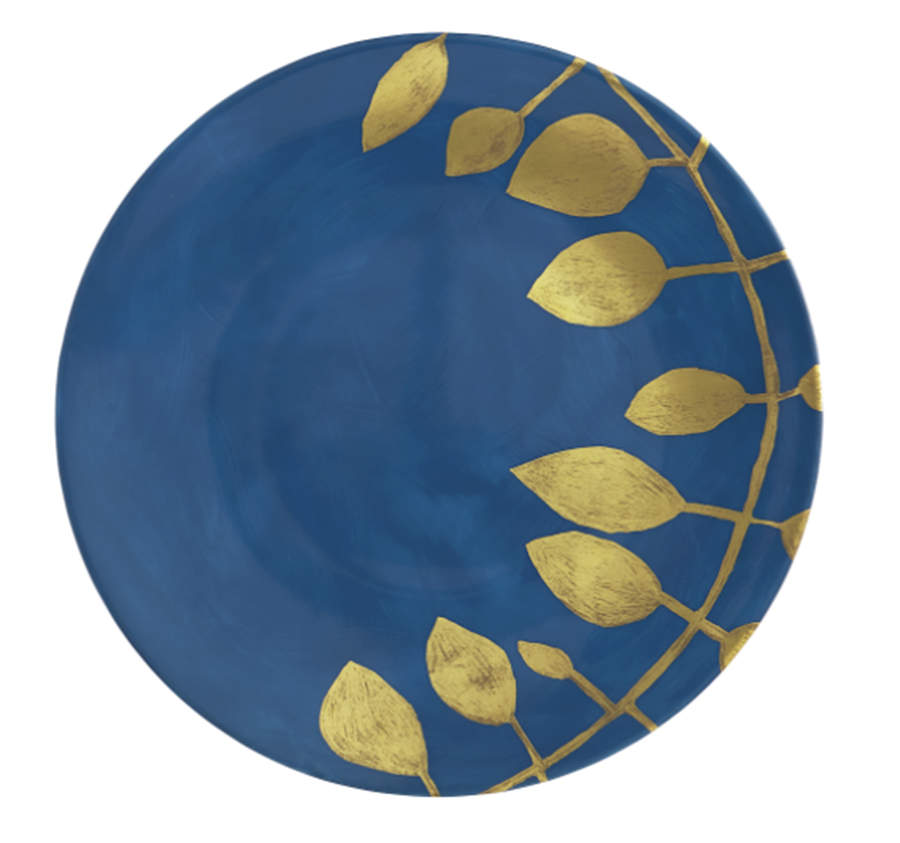 Daphne Marine Blue Dinner Plate by Charles Field Haviland-1