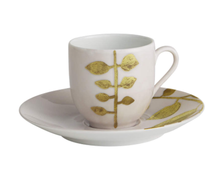 Daphne Camelia Pink Flat Demitasse Cup & Saucer Set by Charles Field Haviland-1