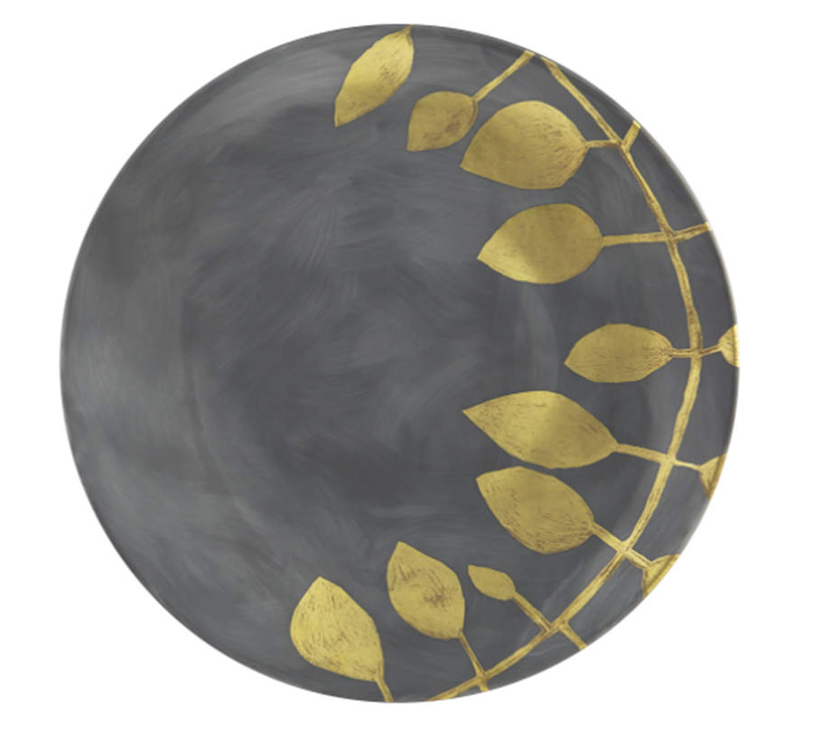 Daphne Ardoise Grey Dinner Plate by Charles Field Haviland-1