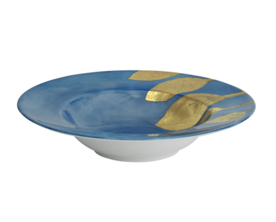 Daphne Atole Blue Large Rim Soup Bowl by Charles Field Haviland-1
