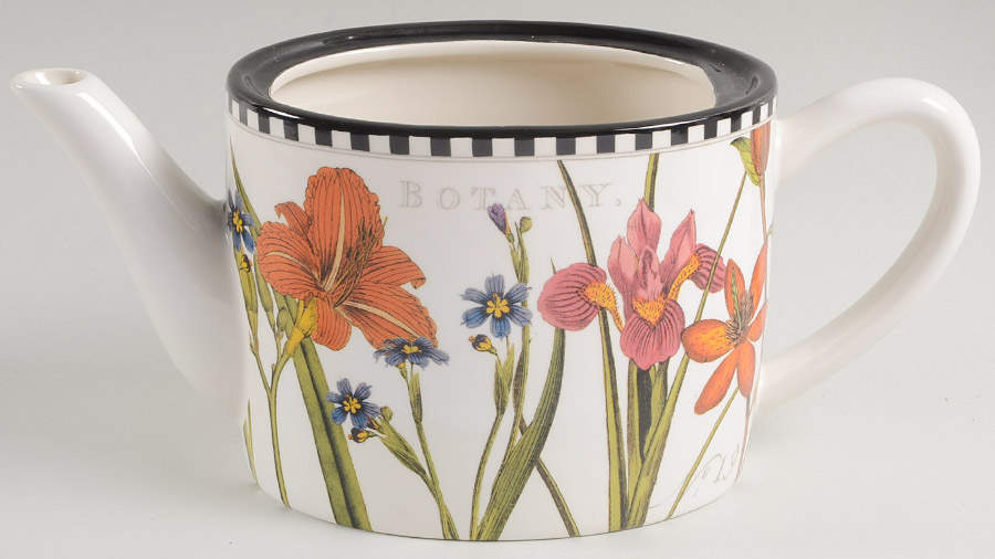 Botanical Floral Teapot No Lid by Certified International-1