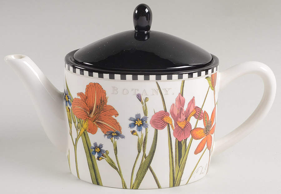 Botanical Floral Teapot & Lid by Certified International-1