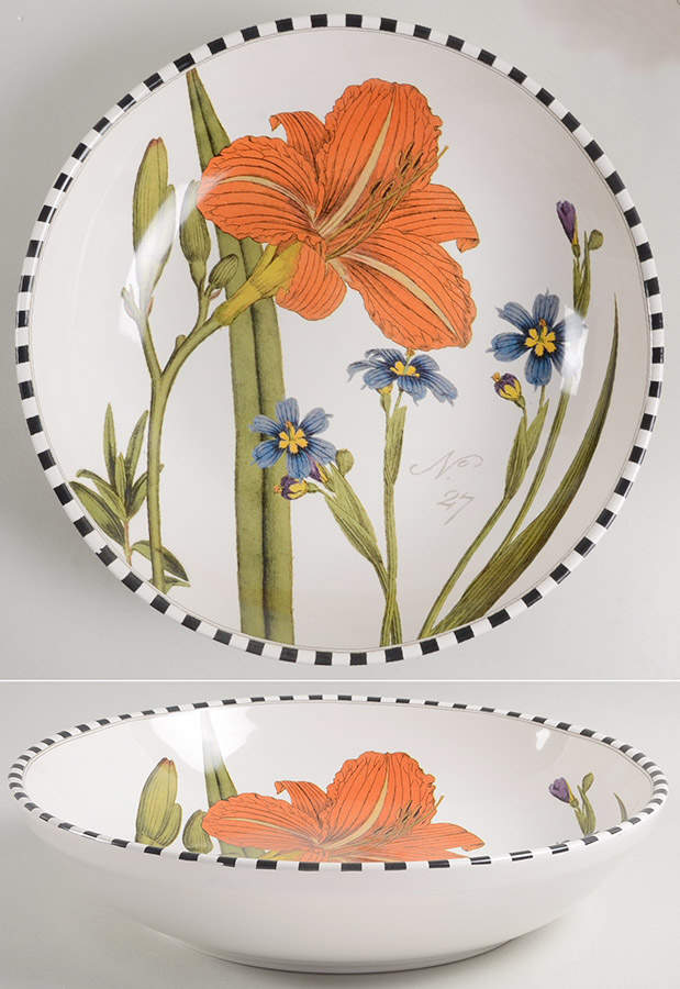 Botanical Floral 13" Pasta Serving Bowl by Certified International-1