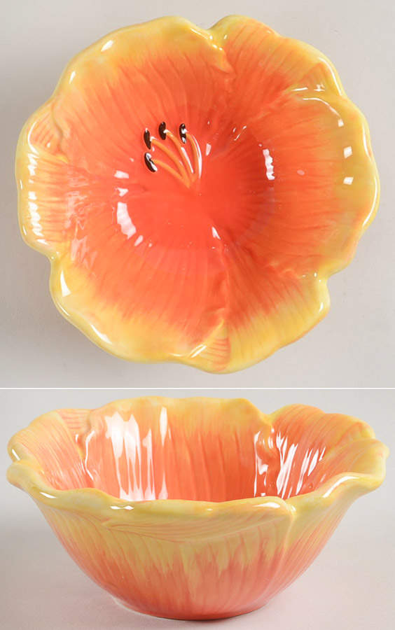 Botanical Floral Figural Individual Ice Cream Dish by Certified International-1