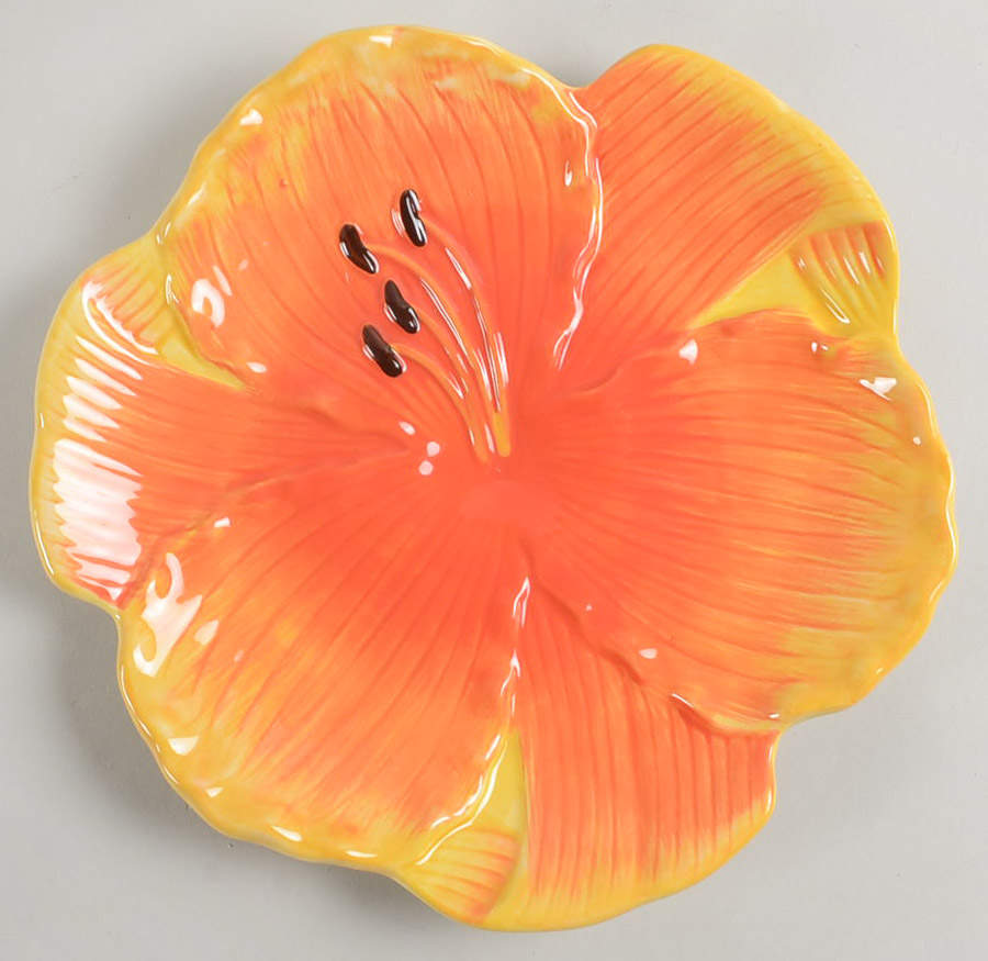 Botanical Floral Figural Dessert/Pie Plate by Certified International-1