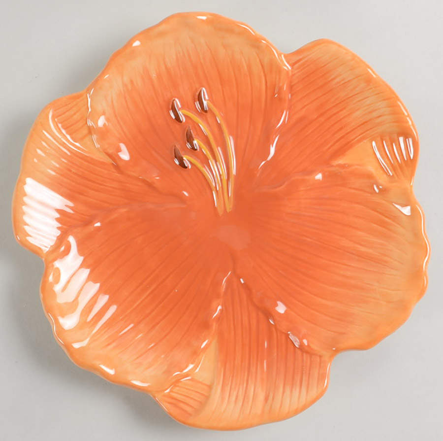 Botanical Floral Figural Dessert/Pie Plate by Certified International-1