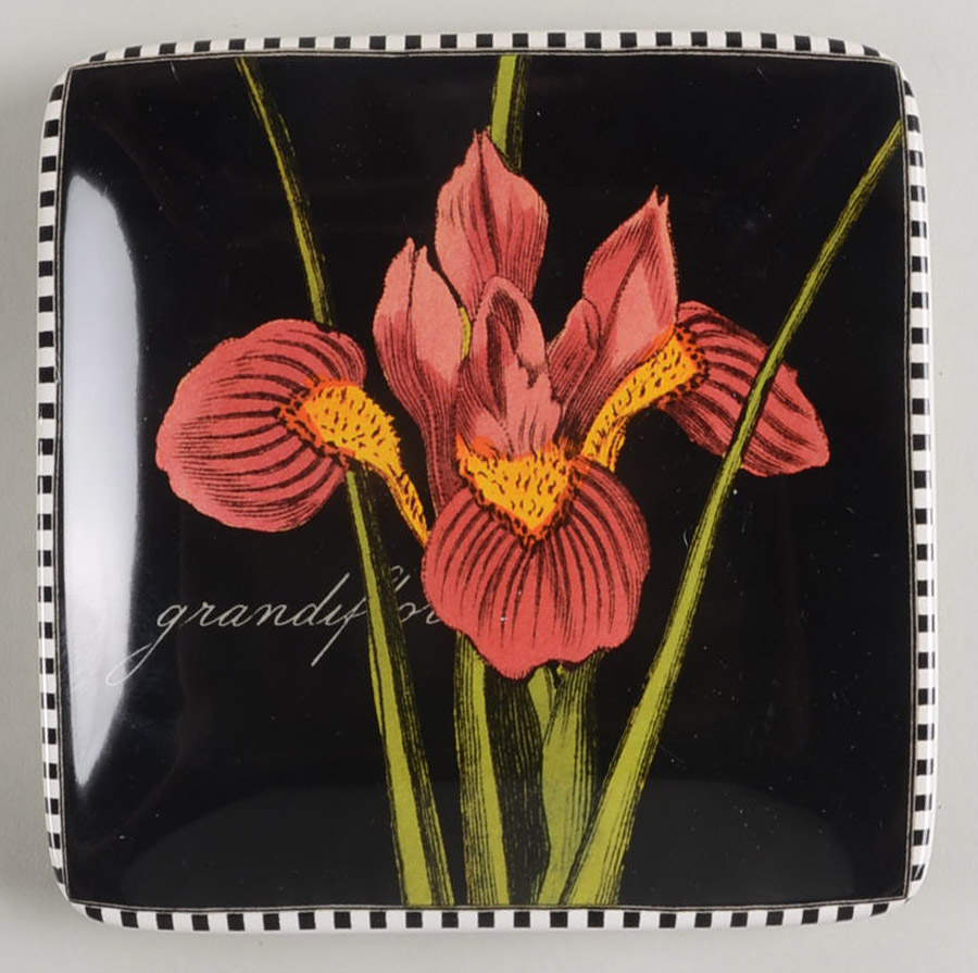 Botanical Floral Square Canape Plate by Certified International-1