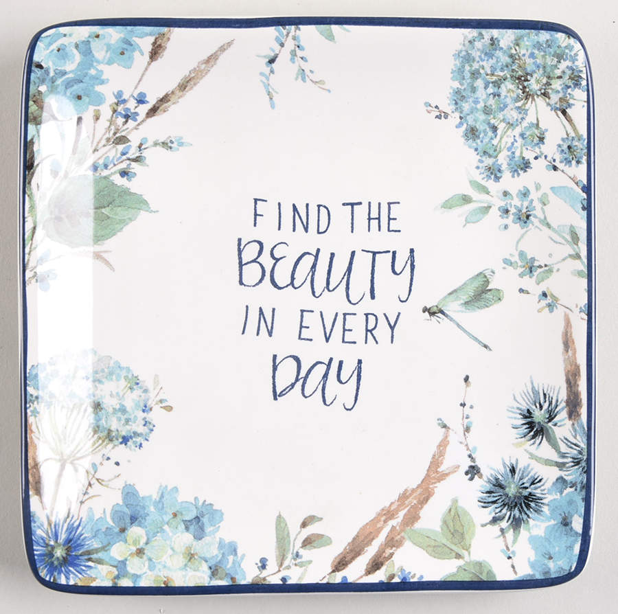 Bohemian Blue Square Canape Plate by Certified International-1