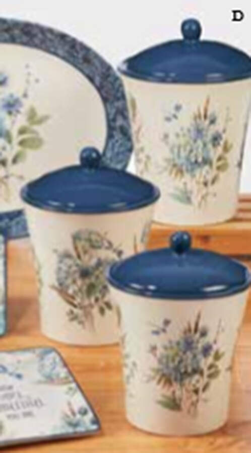 Bohemian Blue (3 Piece) Canister Set (Box Set) by Certified International-1