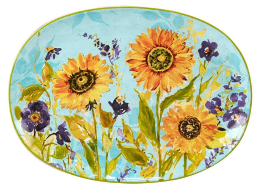 Sun Garden 17" Oval Serving Platter by Certified International-1