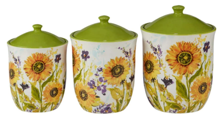 Sun Garden (3 Piece) Canister Set (Box Set) by Certified International-1