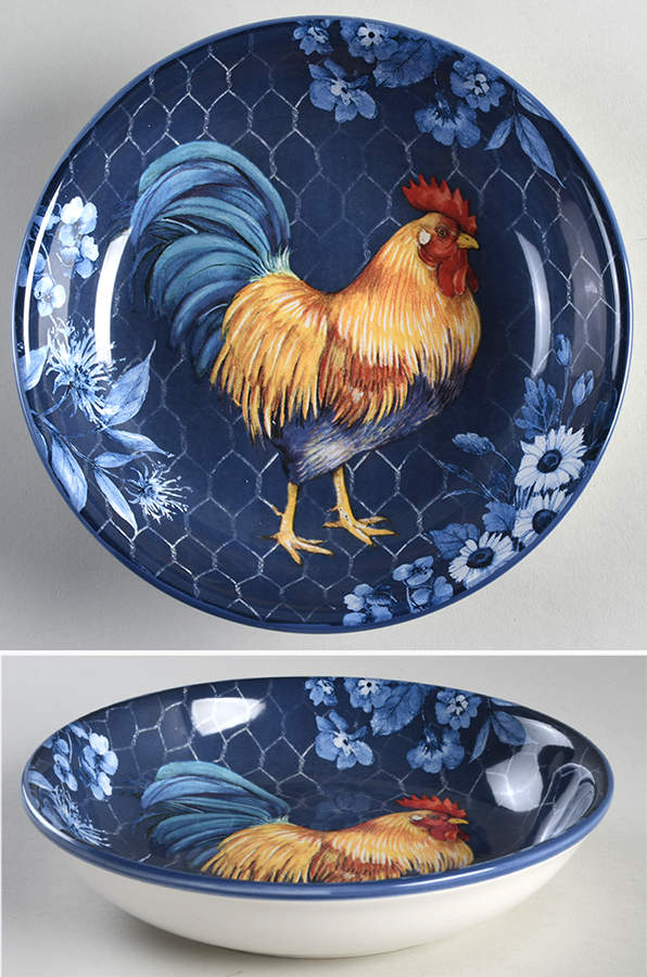 Indigo Rooster 9" Soup/Pasta Bowl by Certified International-1