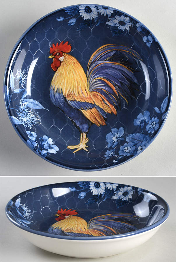 Indigo Rooster 9" Soup/Pasta Bowl by Certified International-1